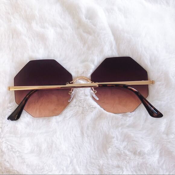 Alaiya Purple Octogonal Ombre Sunglasses - Picture 10 of 10